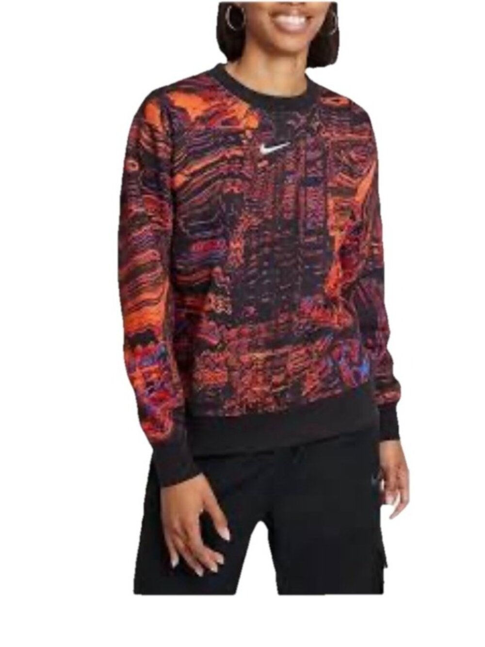 Nike Sportswear Dance Marble Print  Sweatshirt Womens XS Loose Fit  DJ4119-013